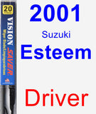 Driver Wiper Blade for 2001 Suzuki Esteem - Vision Saver