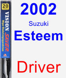 Driver Wiper Blade for 2002 Suzuki Esteem - Vision Saver