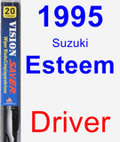 Driver Wiper Blade for 1995 Suzuki Esteem - Vision Saver