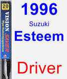 Driver Wiper Blade for 1996 Suzuki Esteem - Vision Saver