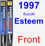 Front Wiper Blade Pack for 1997 Suzuki Esteem - Vision Saver