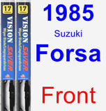 Front Wiper Blade Pack for 1985 Suzuki Forsa - Vision Saver