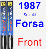 Front Wiper Blade Pack for 1987 Suzuki Forsa - Vision Saver