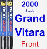 Front Wiper Blade Pack for 2000 Suzuki Grand Vitara - Vision Saver