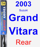 Rear Wiper Blade for 2003 Suzuki Grand Vitara - Vision Saver