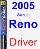 Driver Wiper Blade for 2005 Suzuki Reno - Vision Saver