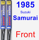 Front Wiper Blade Pack for 1985 Suzuki Samurai - Vision Saver
