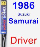 Driver Wiper Blade for 1986 Suzuki Samurai - Vision Saver