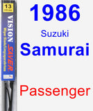 Passenger Wiper Blade for 1986 Suzuki Samurai - Vision Saver