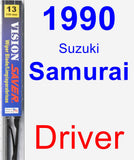 Driver Wiper Blade for 1990 Suzuki Samurai - Vision Saver