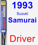 Driver Wiper Blade for 1993 Suzuki Samurai - Vision Saver