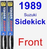 Front Wiper Blade Pack for 1989 Suzuki Sidekick - Vision Saver