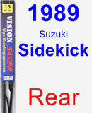 Rear Wiper Blade for 1989 Suzuki Sidekick - Vision Saver