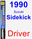 Driver Wiper Blade for 1990 Suzuki Sidekick - Vision Saver