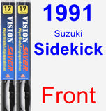 Front Wiper Blade Pack for 1991 Suzuki Sidekick - Vision Saver