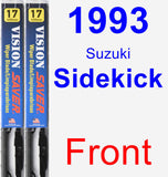 Front Wiper Blade Pack for 1993 Suzuki Sidekick - Vision Saver