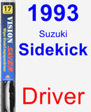 Driver Wiper Blade for 1993 Suzuki Sidekick - Vision Saver