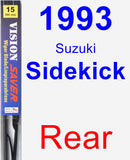 Rear Wiper Blade for 1993 Suzuki Sidekick - Vision Saver