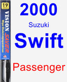 Passenger Wiper Blade for 2000 Suzuki Swift - Vision Saver