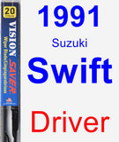 Driver Wiper Blade for 1991 Suzuki Swift - Vision Saver