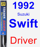 Driver Wiper Blade for 1992 Suzuki Swift - Vision Saver