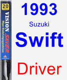 Driver Wiper Blade for 1993 Suzuki Swift - Vision Saver