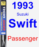 Passenger Wiper Blade for 1993 Suzuki Swift - Vision Saver