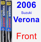 Front Wiper Blade Pack for 2006 Suzuki Verona - Vision Saver