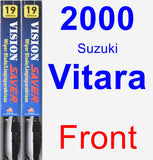 Front Wiper Blade Pack for 2000 Suzuki Vitara - Vision Saver