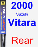 Rear Wiper Blade for 2000 Suzuki Vitara - Vision Saver