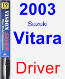 Driver Wiper Blade for 2003 Suzuki Vitara - Vision Saver