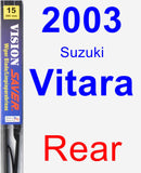 Rear Wiper Blade for 2003 Suzuki Vitara - Vision Saver