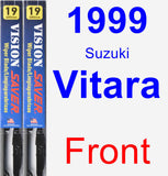 Front Wiper Blade Pack for 1999 Suzuki Vitara - Vision Saver