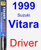 Driver Wiper Blade for 1999 Suzuki Vitara - Vision Saver