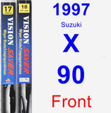 Front Wiper Blade Pack for 1997 Suzuki X-90 - Vision Saver