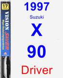 Driver Wiper Blade for 1997 Suzuki X-90 - Vision Saver