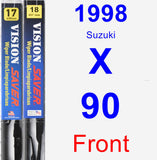 Front Wiper Blade Pack for 1998 Suzuki X-90 - Vision Saver