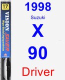 Driver Wiper Blade for 1998 Suzuki X-90 - Vision Saver