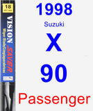 Passenger Wiper Blade for 1998 Suzuki X-90 - Vision Saver