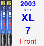 Front Wiper Blade Pack for 2003 Suzuki XL-7 - Vision Saver