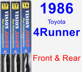 Front & Rear Wiper Blade Pack for 1986 Toyota 4Runner - Vision Saver