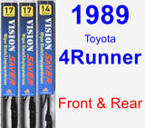 Front & Rear Wiper Blade Pack for 1989 Toyota 4Runner - Vision Saver