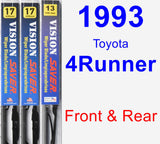 Front & Rear Wiper Blade Pack for 1993 Toyota 4Runner - Vision Saver