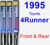 Front & Rear Wiper Blade Pack for 1995 Toyota 4Runner - Vision Saver