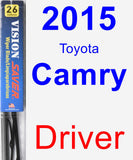 Driver Wiper Blade for 2015 Toyota Camry - Vision Saver