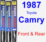 Front & Rear Wiper Blade Pack for 1987 Toyota Camry - Vision Saver