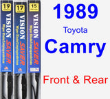 Front & Rear Wiper Blade Pack for 1989 Toyota Camry - Vision Saver