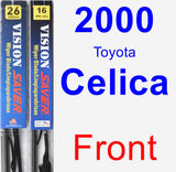 Front Wiper Blade Pack for 2000 Toyota Celica - Vision Saver