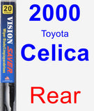 Rear Wiper Blade for 2000 Toyota Celica - Vision Saver