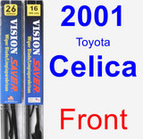 Front Wiper Blade Pack for 2001 Toyota Celica - Vision Saver